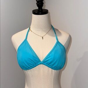 Y2K Vibrant Blue Halter Bikini Top